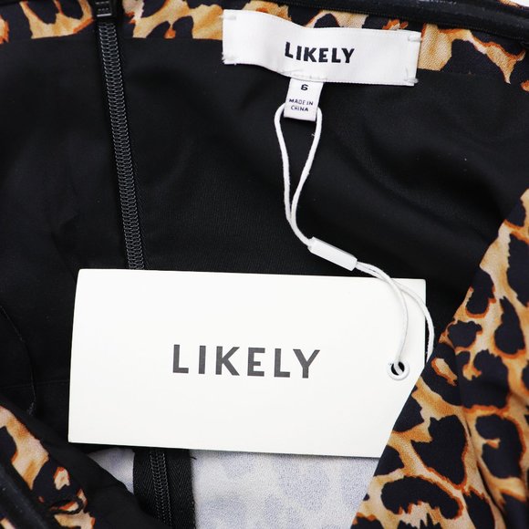 NWT LIKELY Emile Strapless Jumpsuit in Leopard 6 - Picture 5 of 9